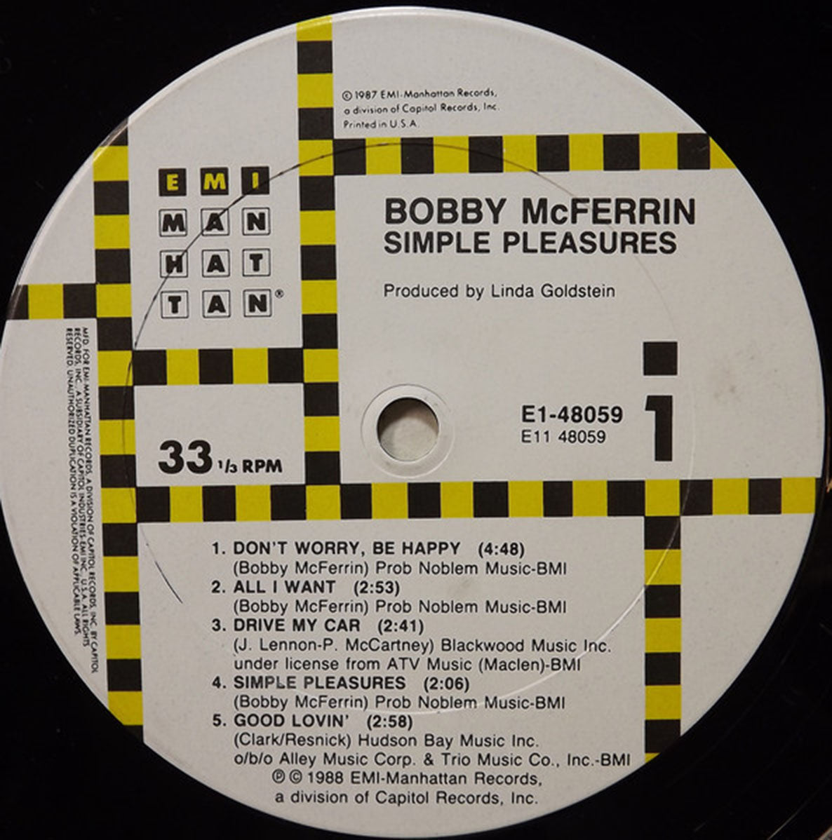 Bobby McFerrin – Simple Pleasures - 1988