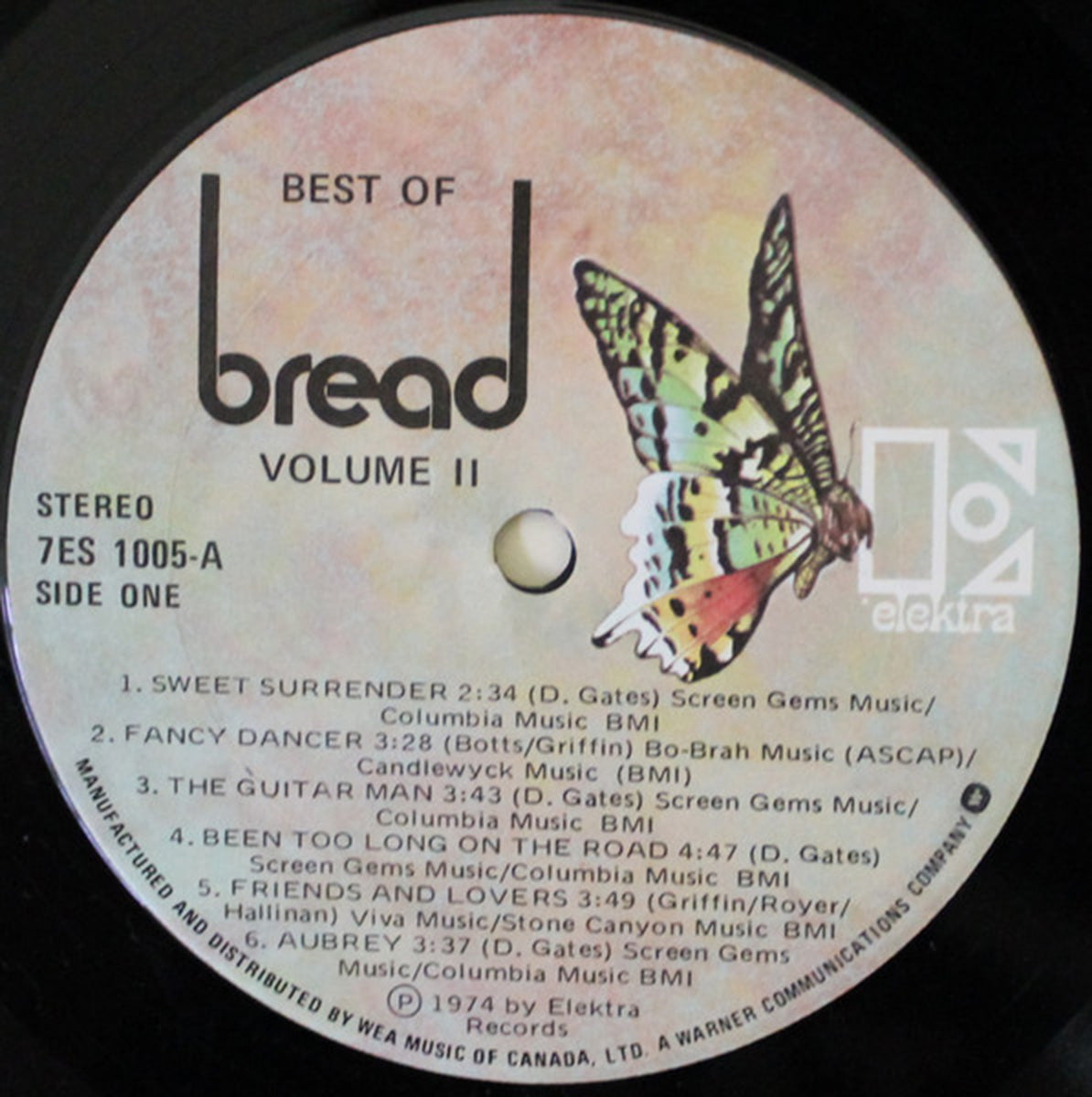Bread – The Best Of Bread Volume Two - 1974 Vinyl Pursuit Inc
