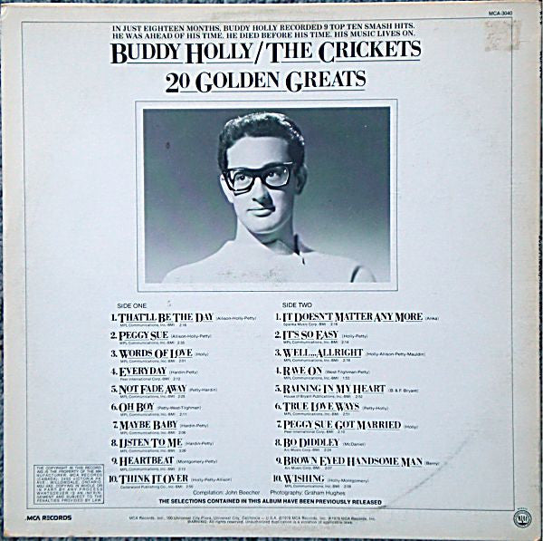 Buddy Holly & The Crickets – 20 Gold - 1978 in Shrinkwrap!