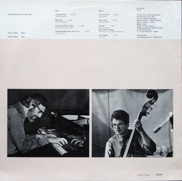 Denny Zeitlin / Charlie Haden – Time Remembers One Time Once Germany Pressing