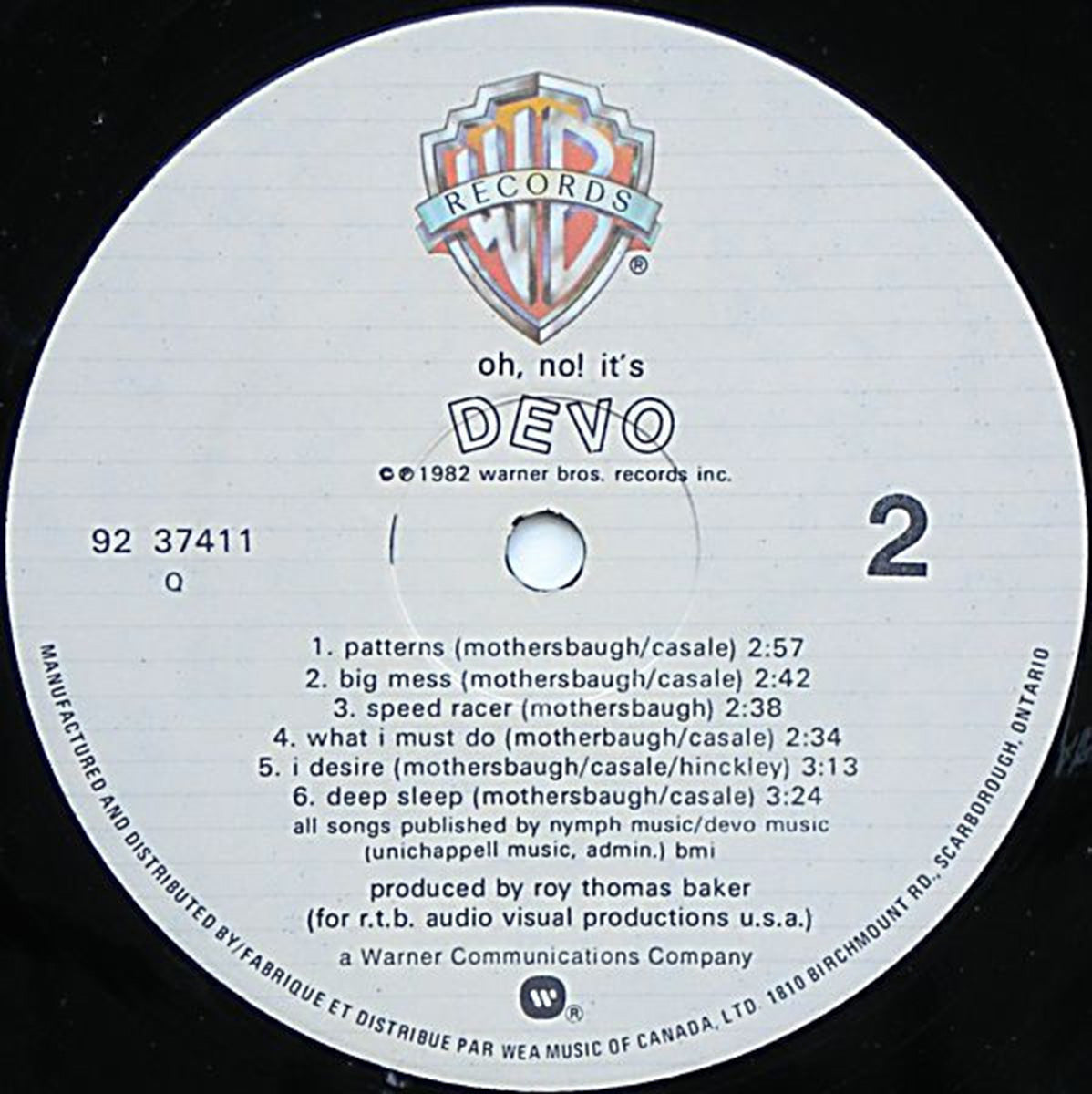 Devo – Oh, No! It's Devo - 1982 Vinyl Pursuit Inc