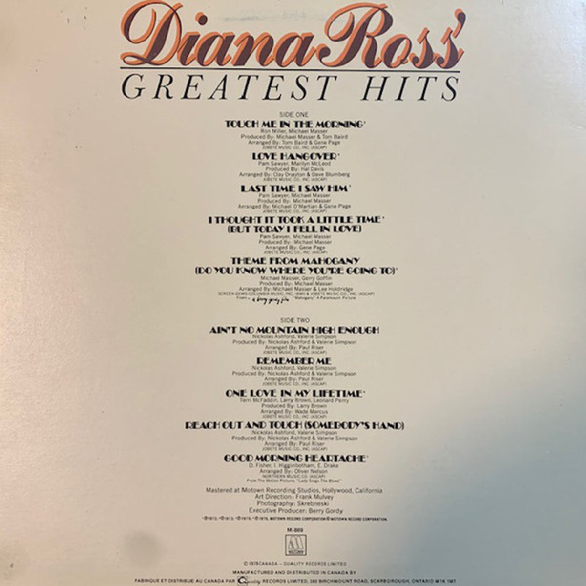 Diana Ross – Diana Ross' Greatest Hits -  In Shrinkwrap!