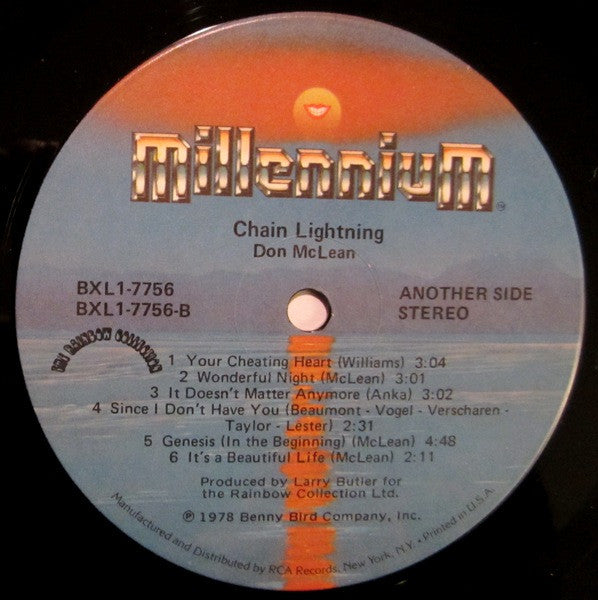 Don McLean – Chain Lightning US Pressing