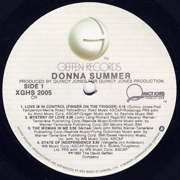 Donna Summer – Donna Summer - 1982 VinylPursuit.com