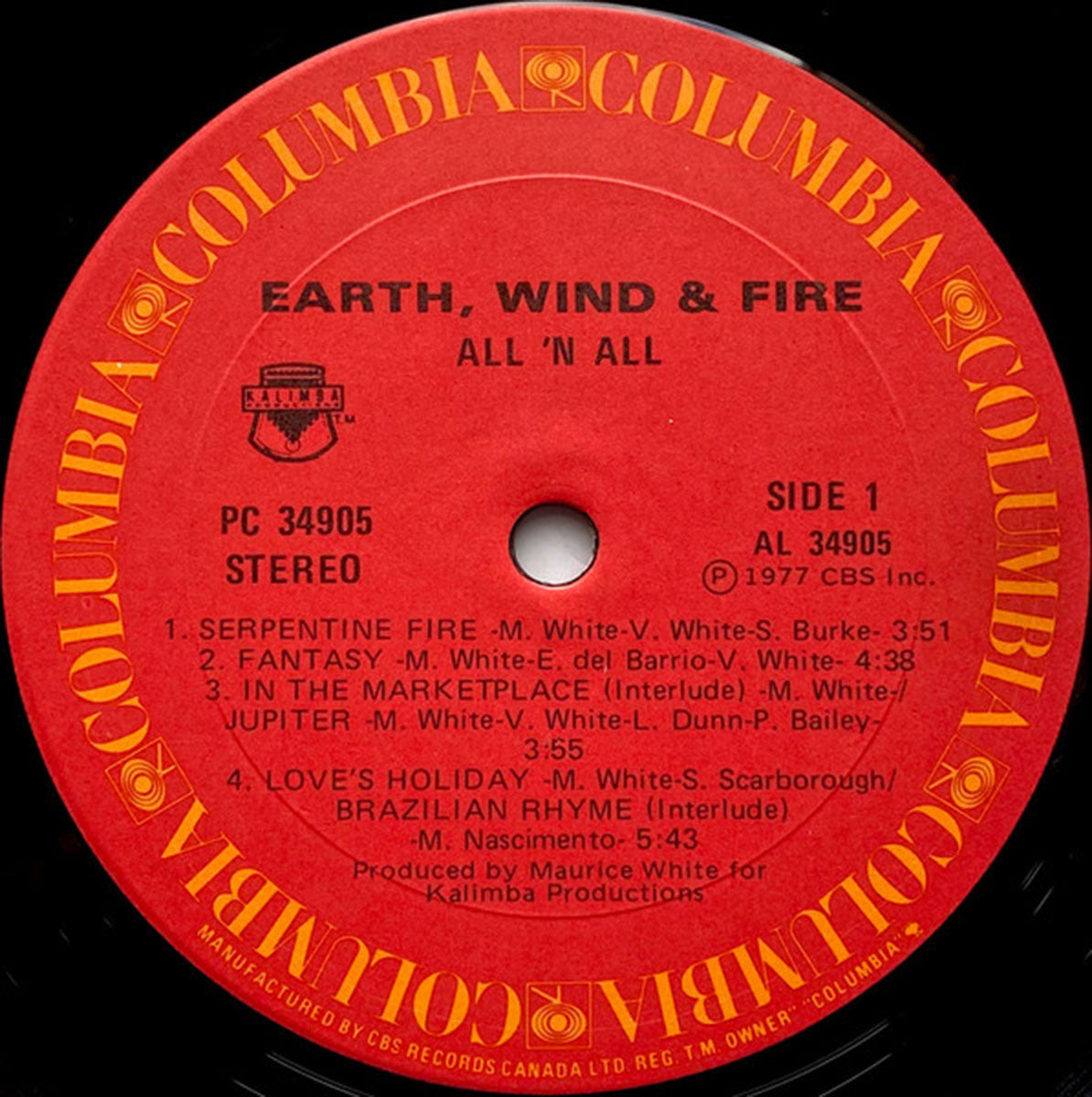 Earth, Wind & Fire – All 'N All - 1977 Original