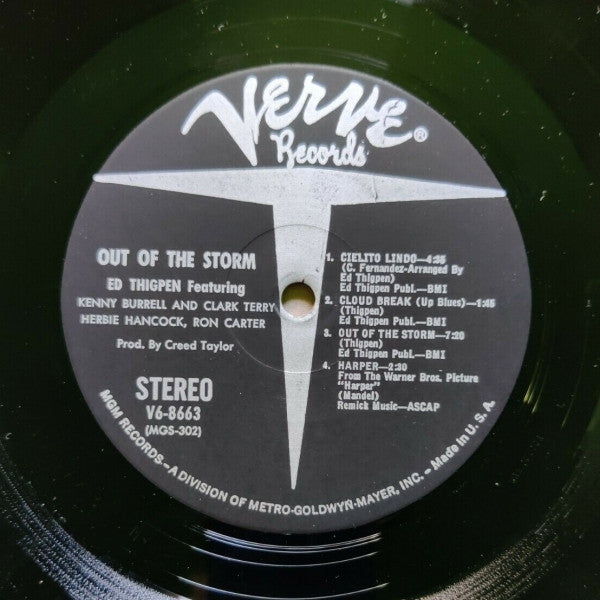 Ed Thigpen – Out Of The Storm - 1966 US Mono, Deep Groove Pressing