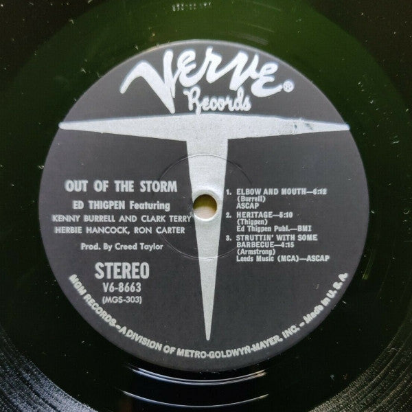 Ed Thigpen – Out Of The Storm - 1966 US Mono, Deep Groove Pressing