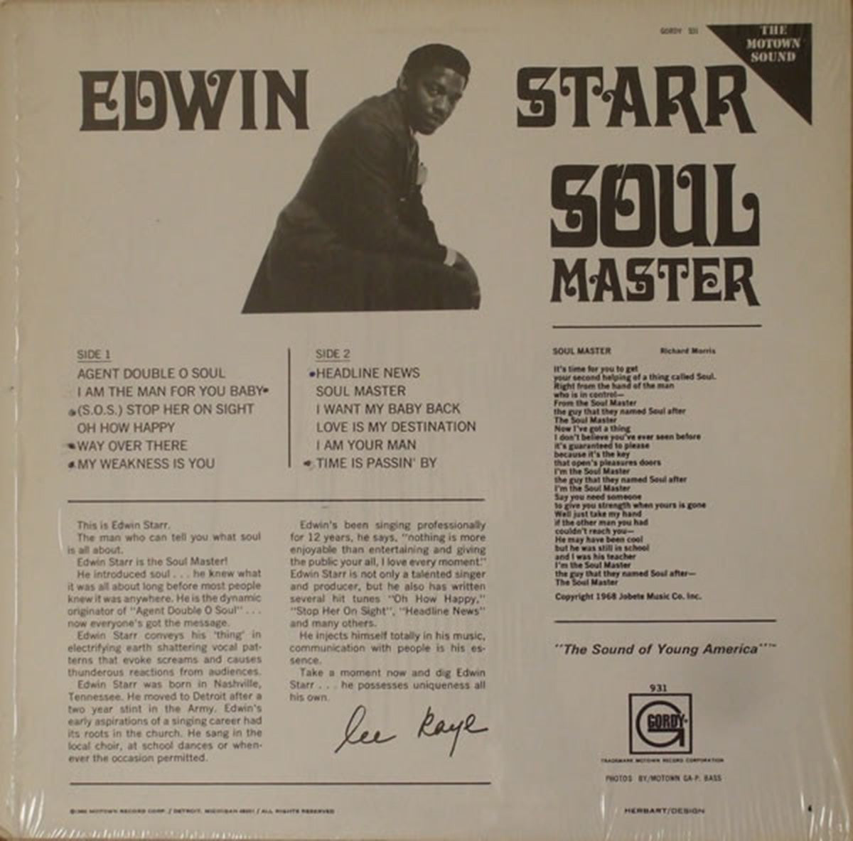 Edwin Starr – Soul Master - US Pressing