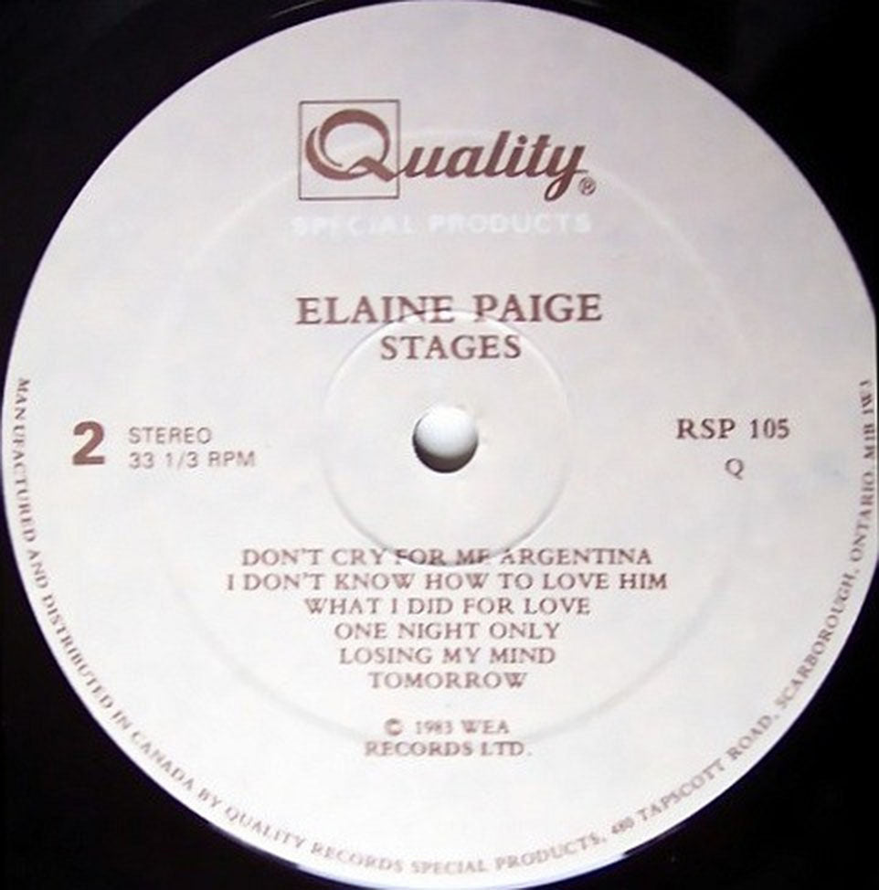 Elaine Paige – Stages