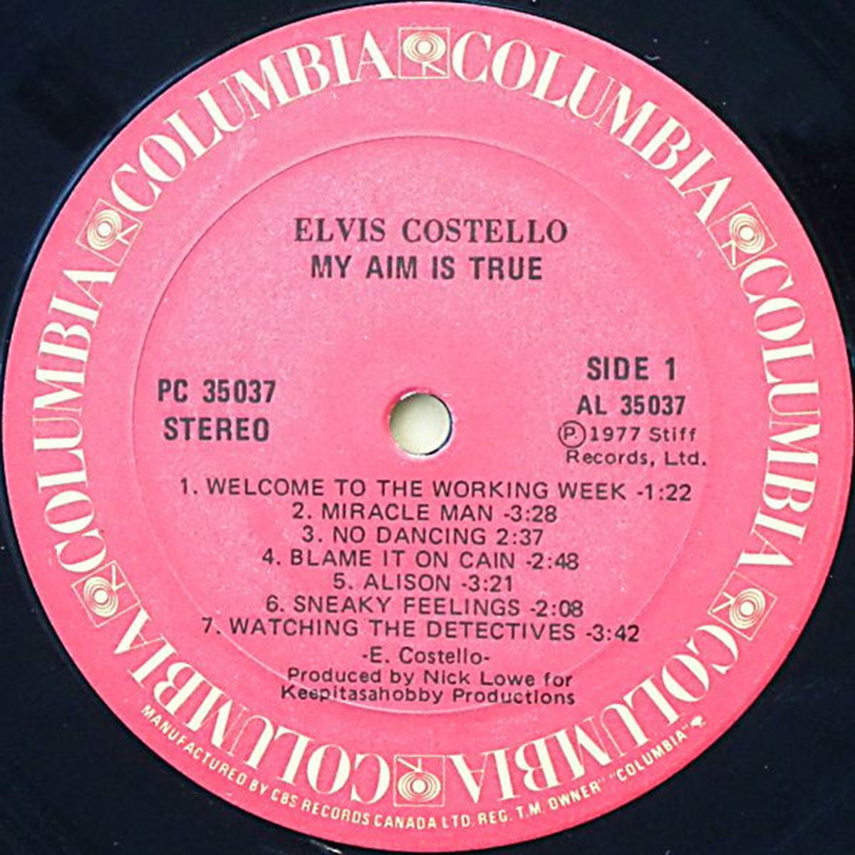 Elvis Costello My Aim Is True 1977 Vinyl Pursuit Inc elvis-costello-my-aim-is-true-1977-vinyl-pursuit-inc