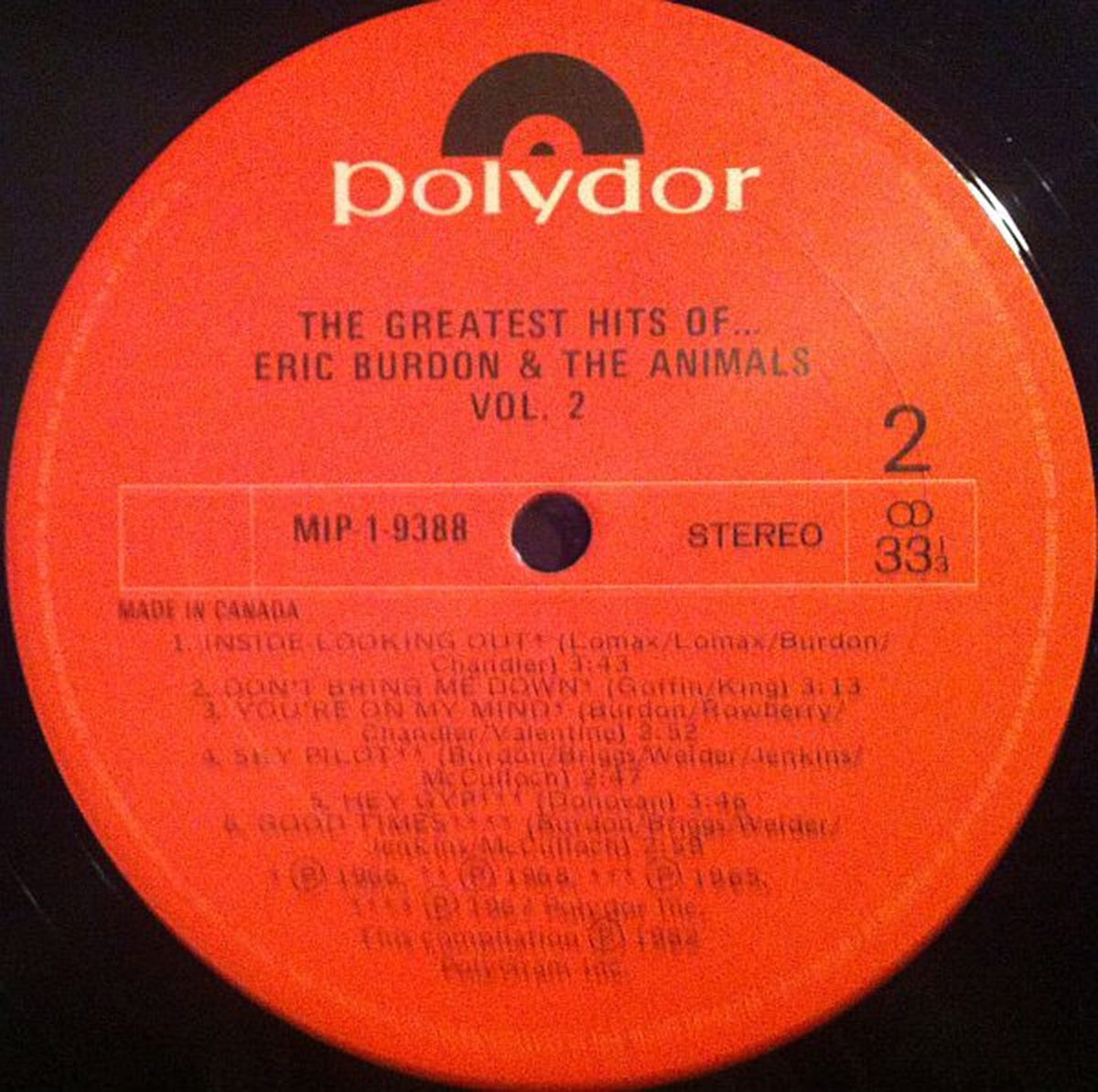 Eric Burdon And The Animals – The Greatest Hits Of Eric Burdon And The Animals Vol. 2