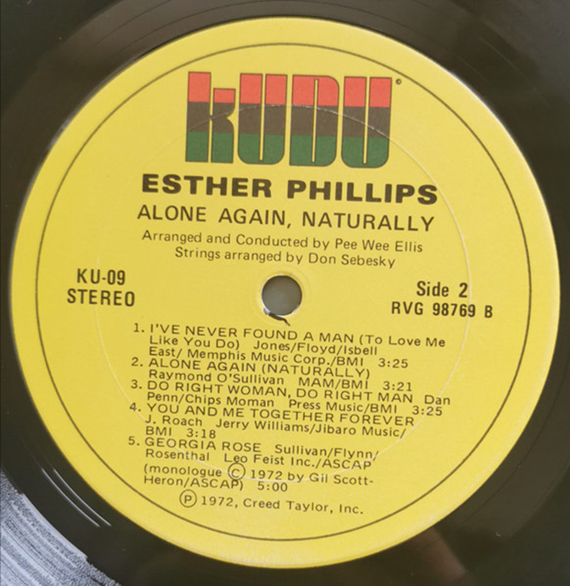Esther Phillips – Alone Again Naturally - US Pressing