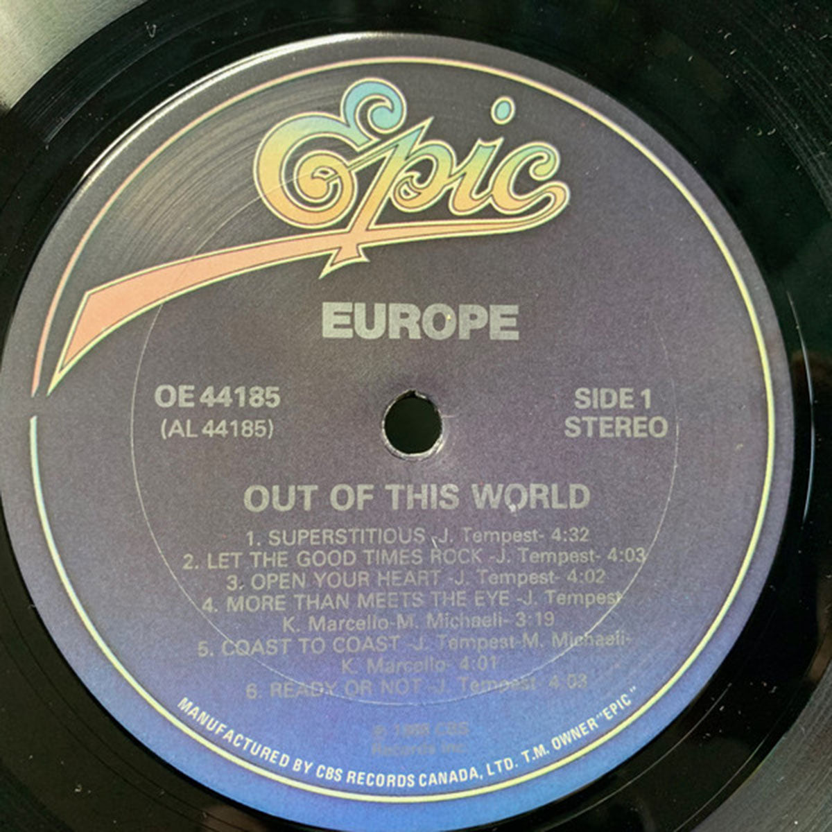Europe – Out Of This World - 1988 US Original