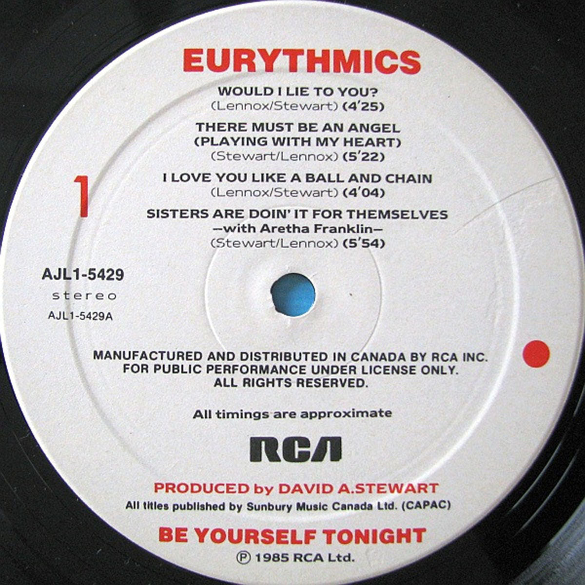 Eurythmics – Be Yourself Tonight