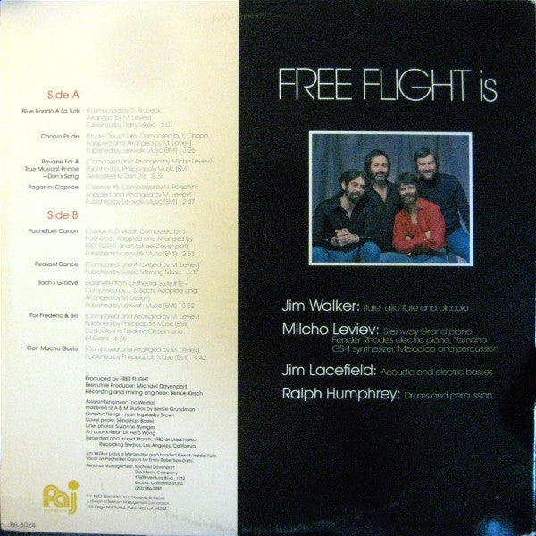 Free Flight – The Jazz/Classical Union - 1982 US Pressing