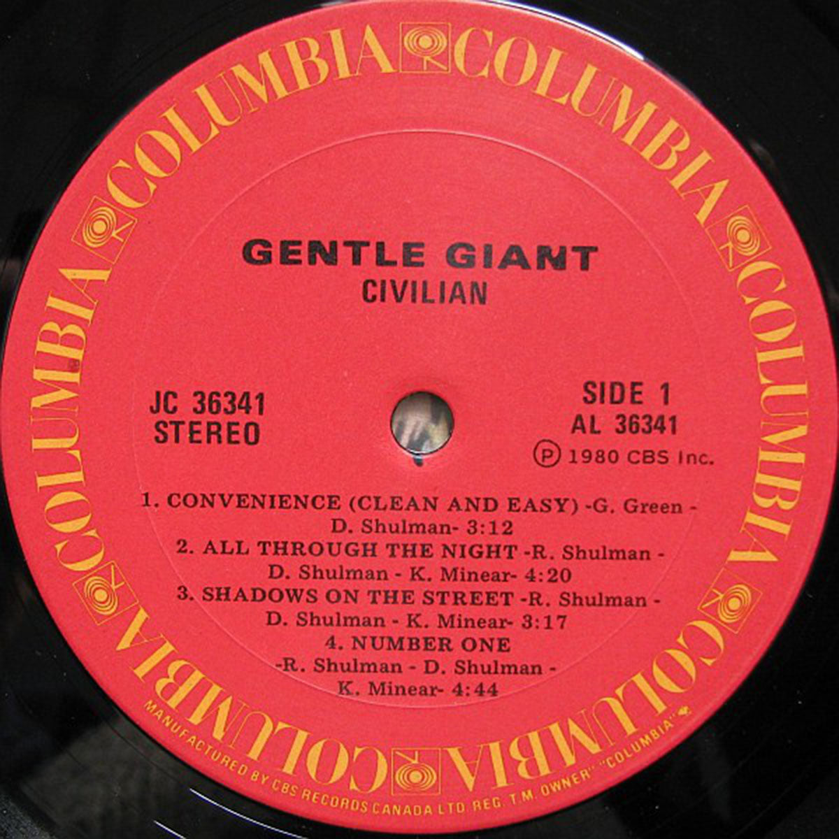 Gentle Giant – Civilian - 1980 Pressing