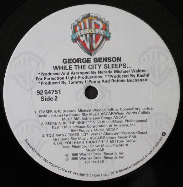 George Benson – While The City Sleeps... 1986