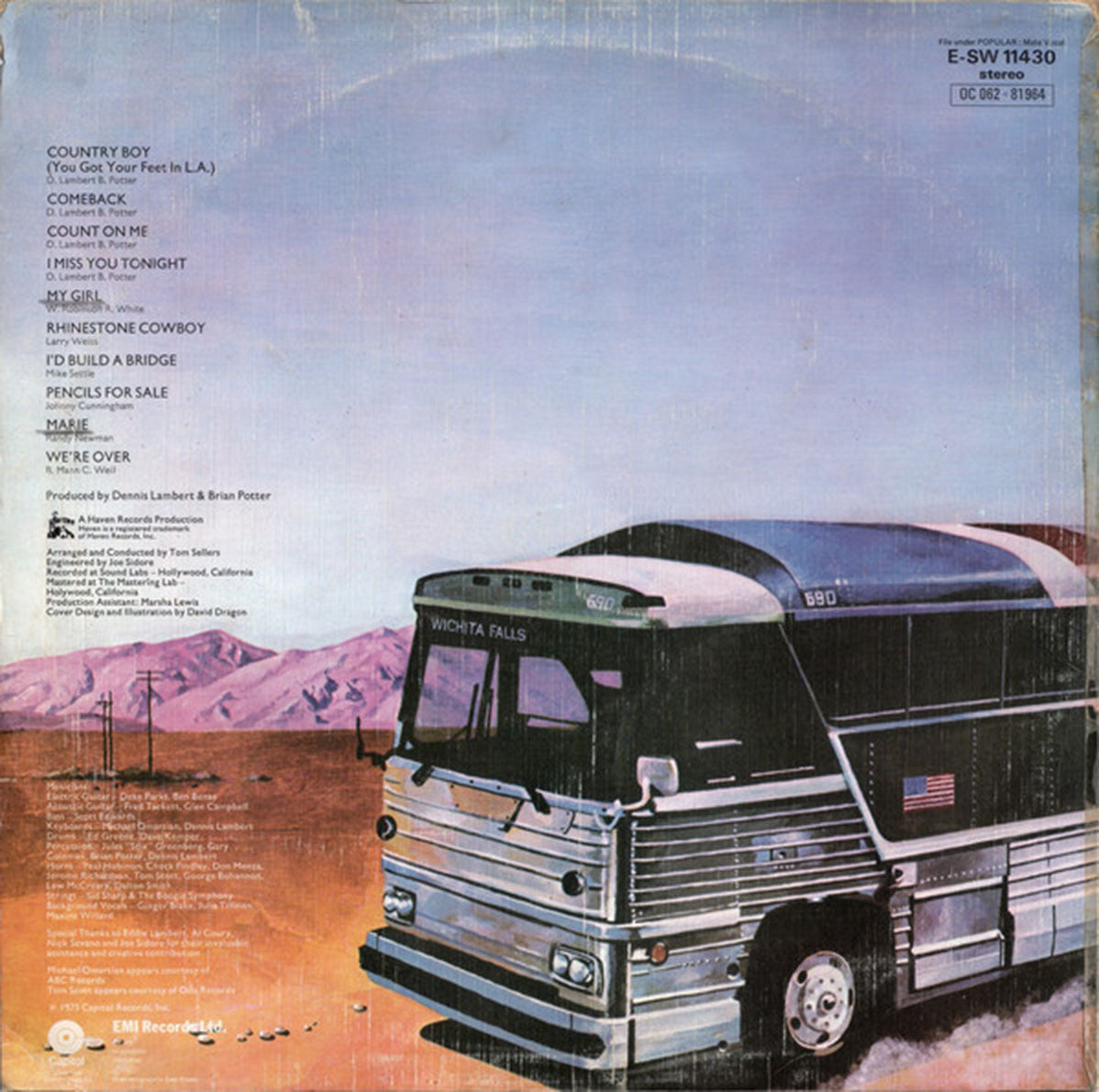 Glen Campbell – Rhinestone Cowboy - UK Pressing