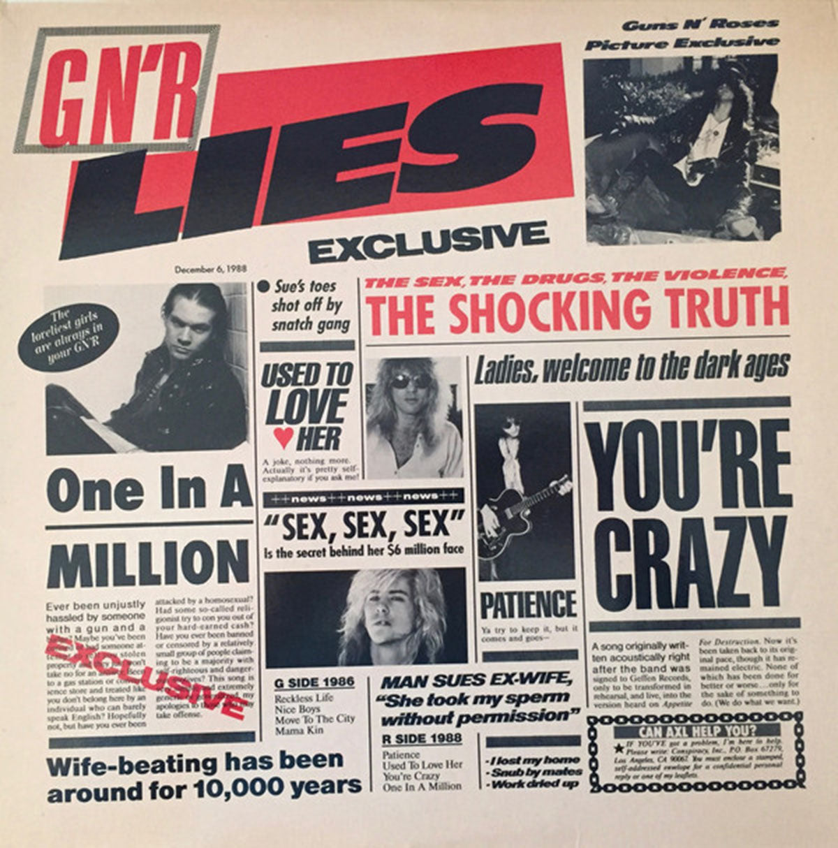 Guns N Roses – G N R Lies - 1988 Uncensored Original!