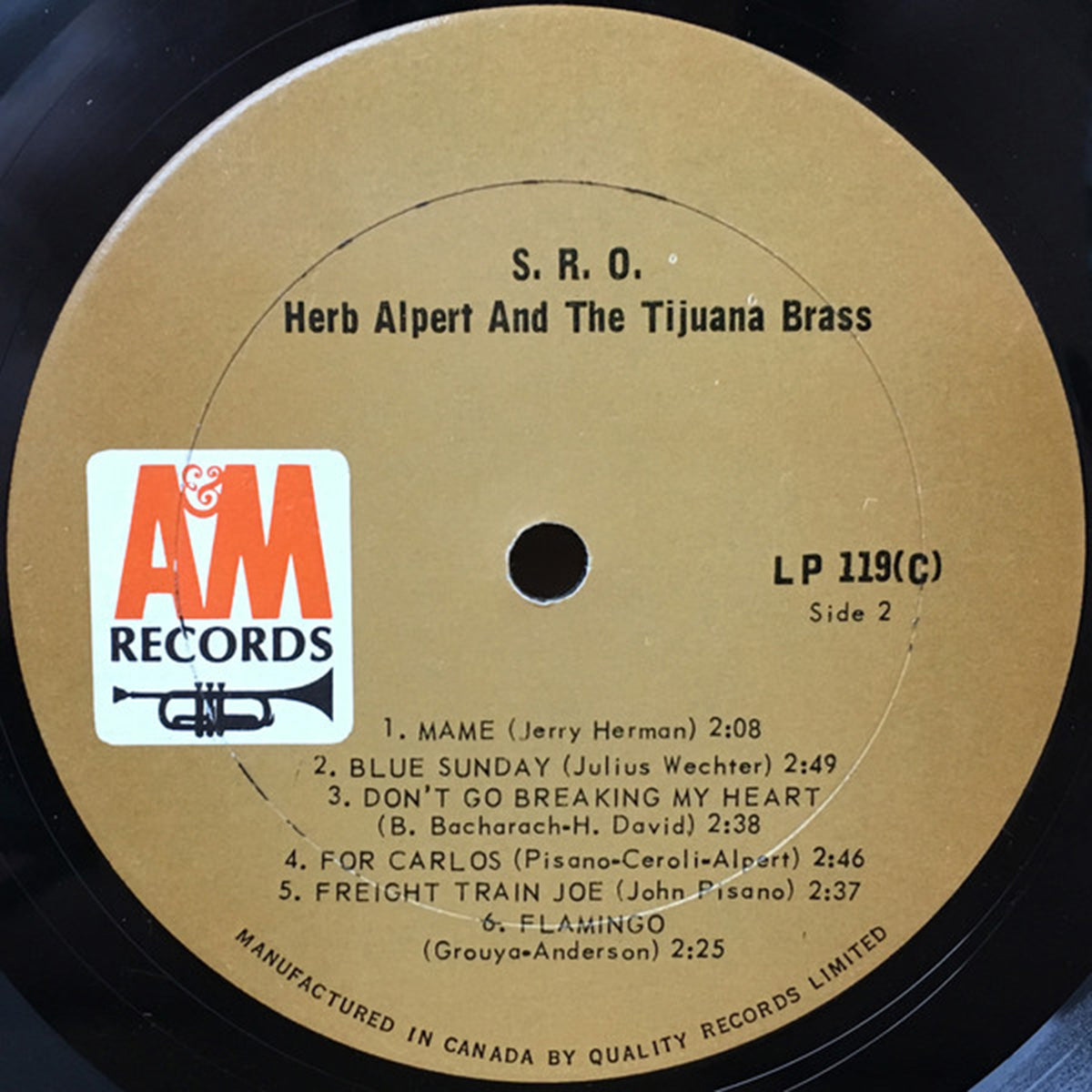 Herb Alpert & The Tijuana Brass – SRO - 1966 in Shrinkwrap!