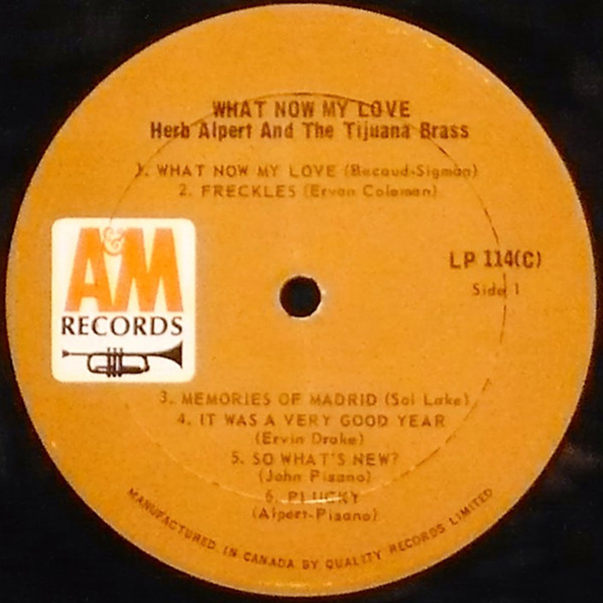 Herb Alpert & The Tijuana Brass – What Now My Love - 1966 Vinyl Pursuit Inc