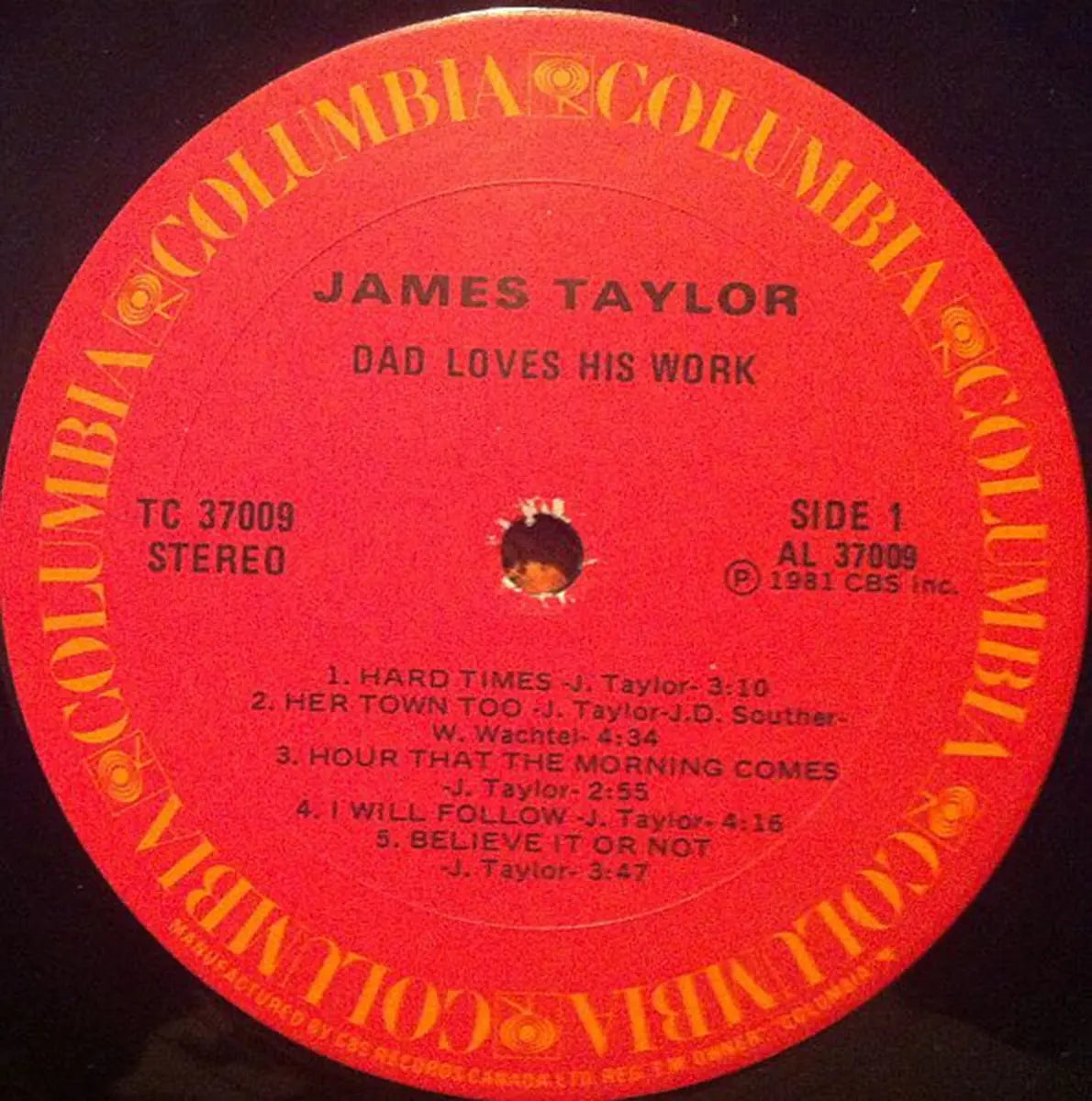 James Taylor – Dad Loves His Work - 1981 Vinyl Pursuit Inc