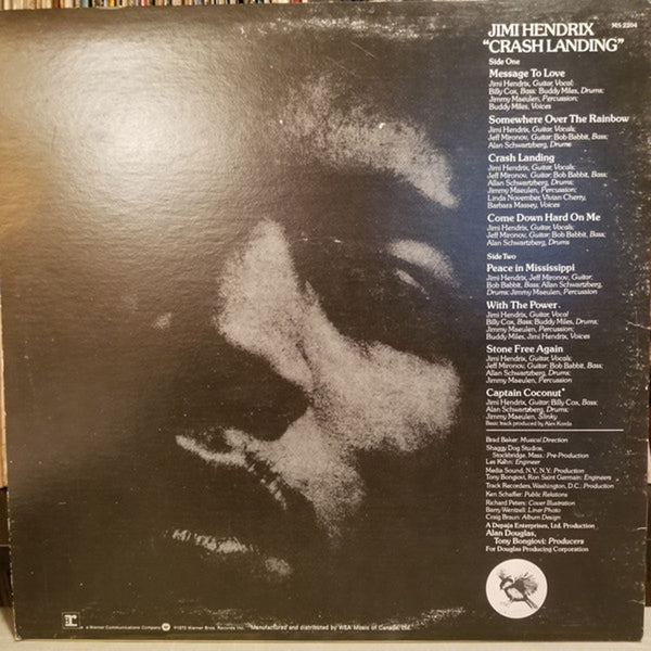 Jimi Hendrix Crash Landing Vinyl Pursuit Inc