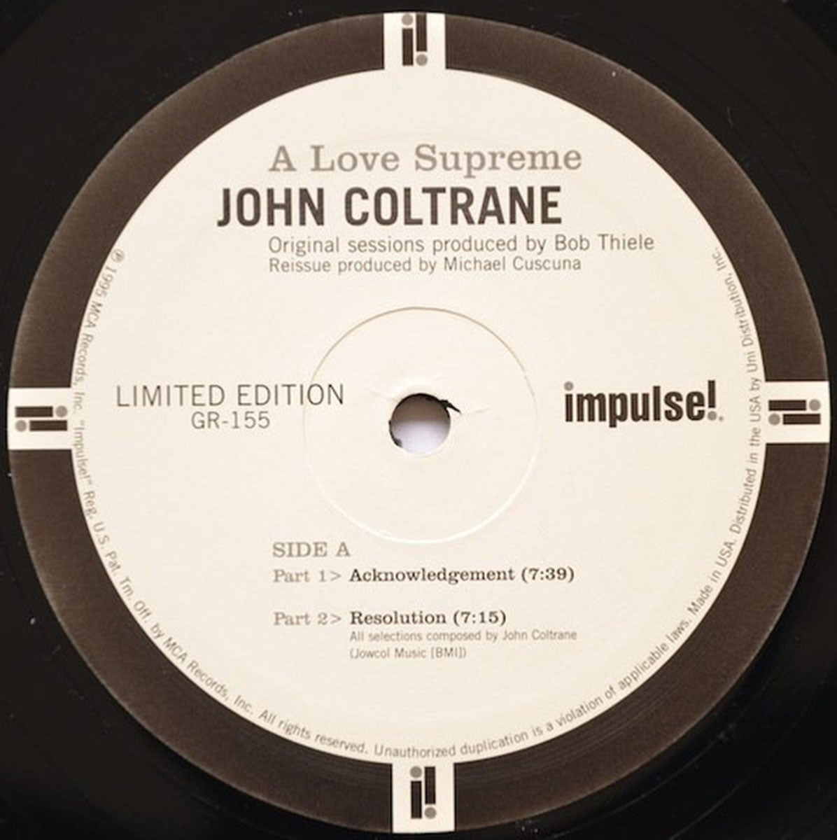 John Coltrane – A Love Supreme - US Pressing