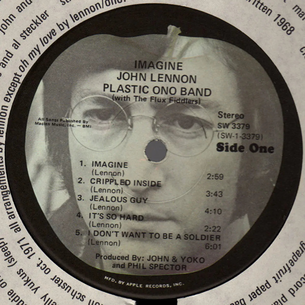 Imagine Lp John Lennon – Imagine - 1971 US Pressing - Vinyl Pursuit Inc
