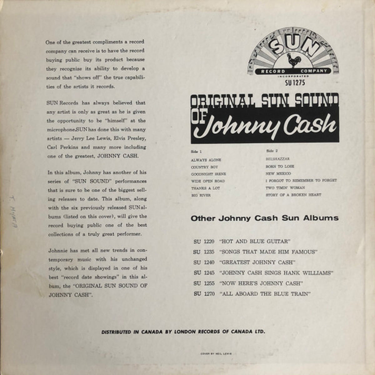 Johnny Cash – Original Sun Sound Of Johnny Cash - 1964