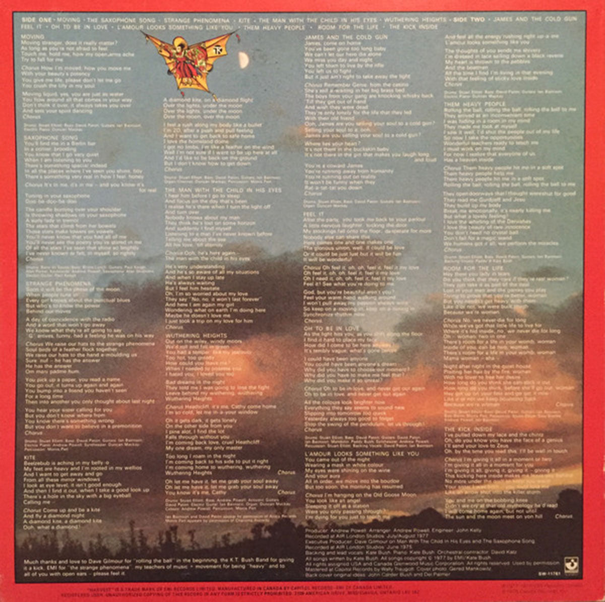 Kate Bush – The Kick Inside - 1978! VinylPursuit.com