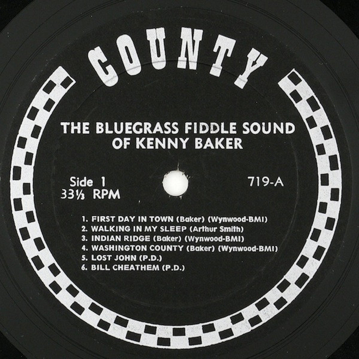 Kenny Baker  – Portrait Of A Bluegrass Fiddler 1969 US Pressing