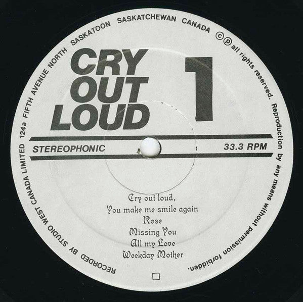 Liska – Cry Out Loud - 1978