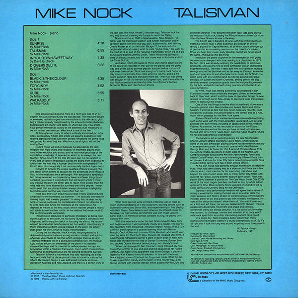 Mike Nock – Talisman - 1981 US Pressing