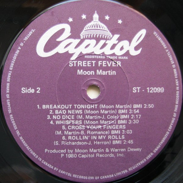 Moon Martin – Street Fever - 1980