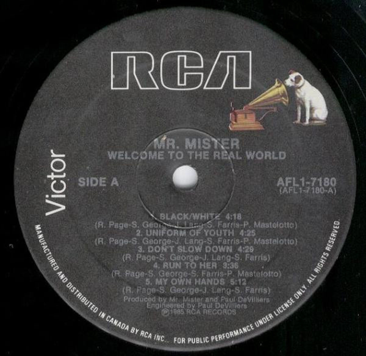 Mr. Mister – Welcome To The Real World - 1985 Vinyl Pursuit Inc
