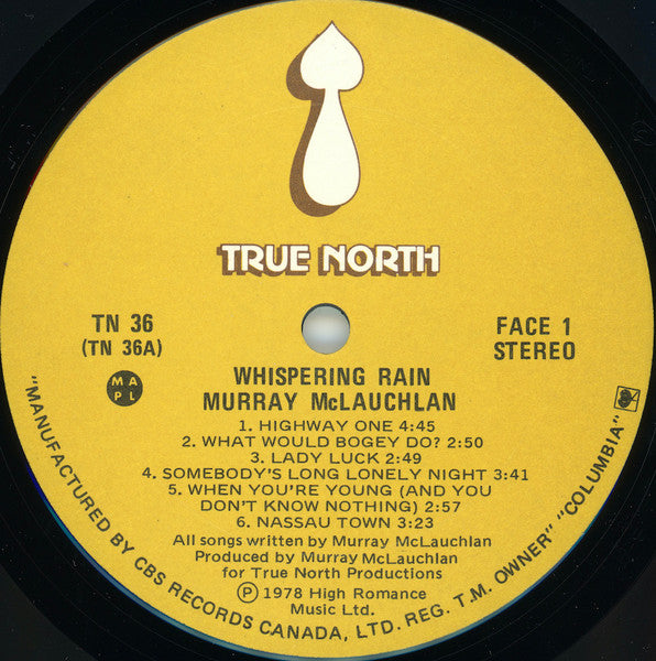 Murray McLauchlan – Whispering Rain - 1978 Original