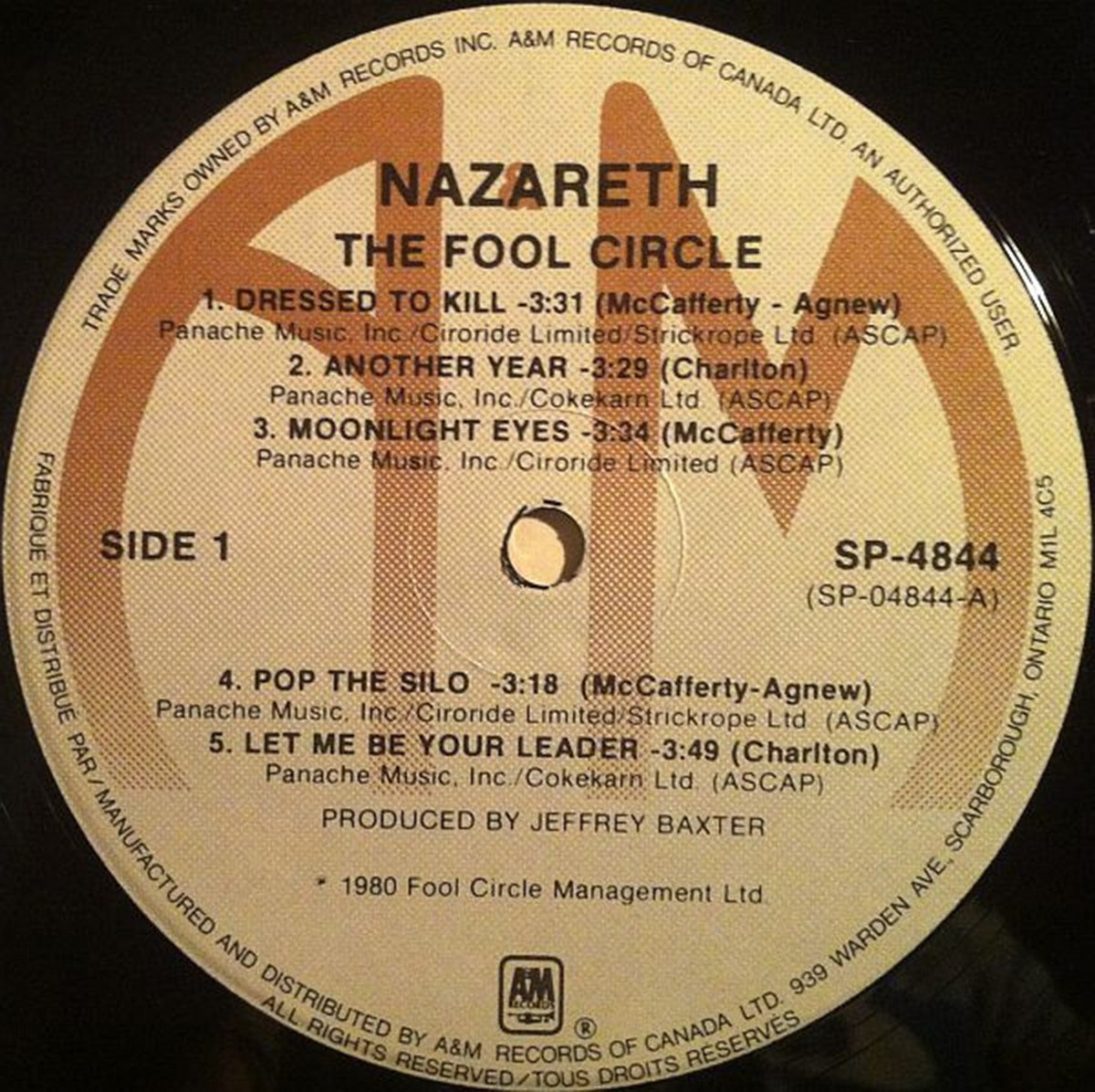Nazareth – The Fool Circle - 1980