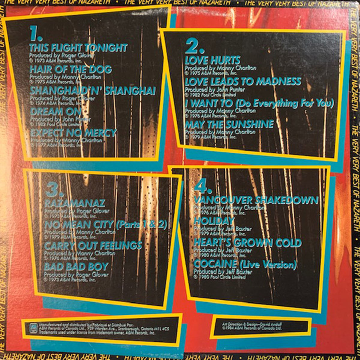 Nazareth – The Very, Very Best Of Nazareth - Rare, Early Pressing VinylPursuit.com
