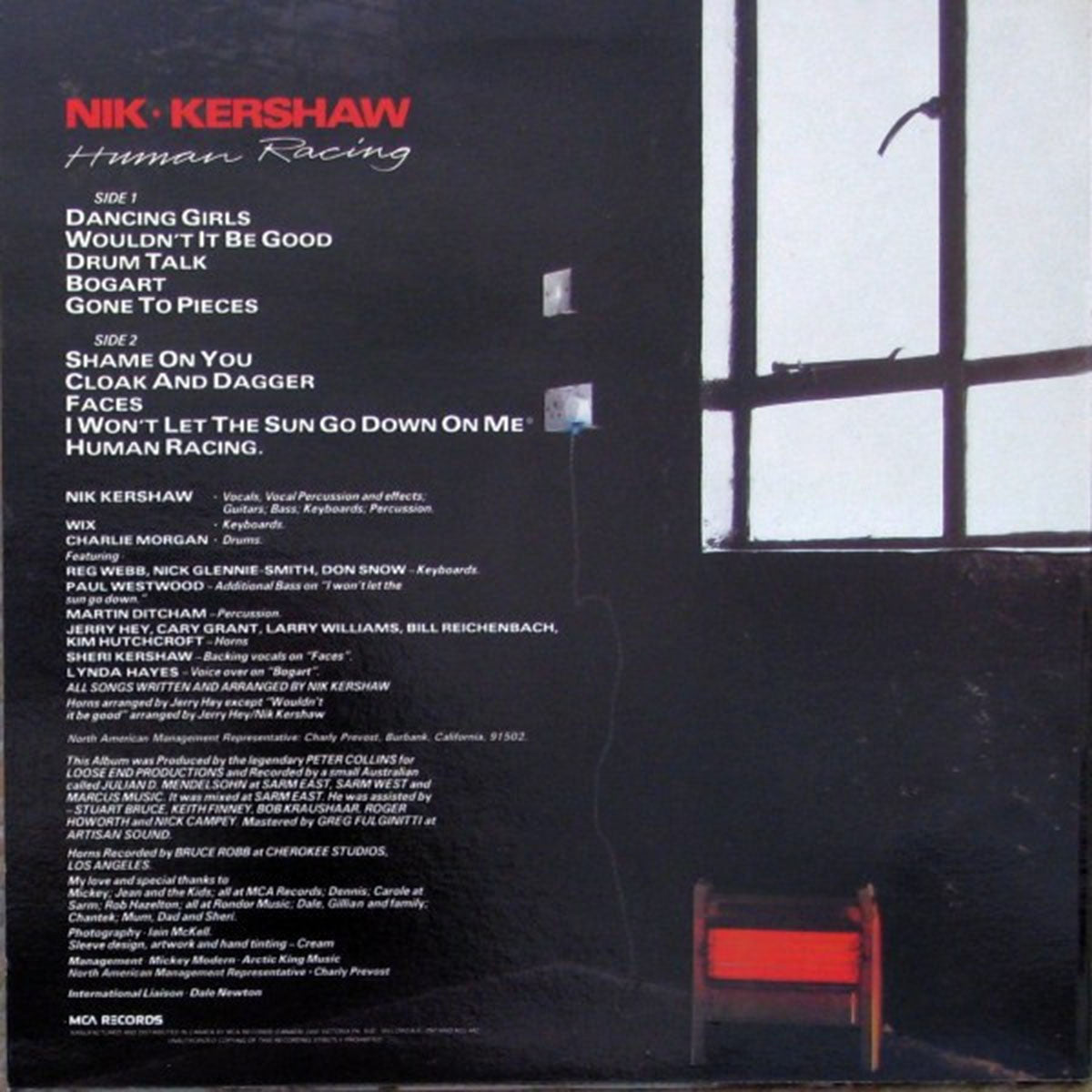 Nik Kershaw – Human Racing - 1984 Original – Vinyl Pursuit Inc