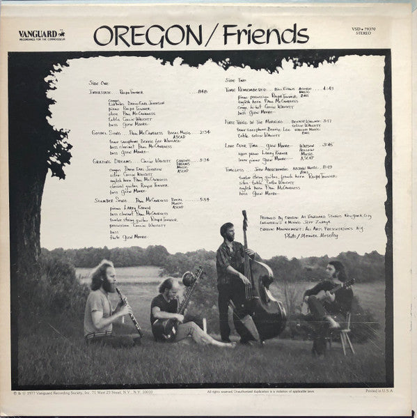 Oregon – Friends - 1977  US Vanguard Pressing