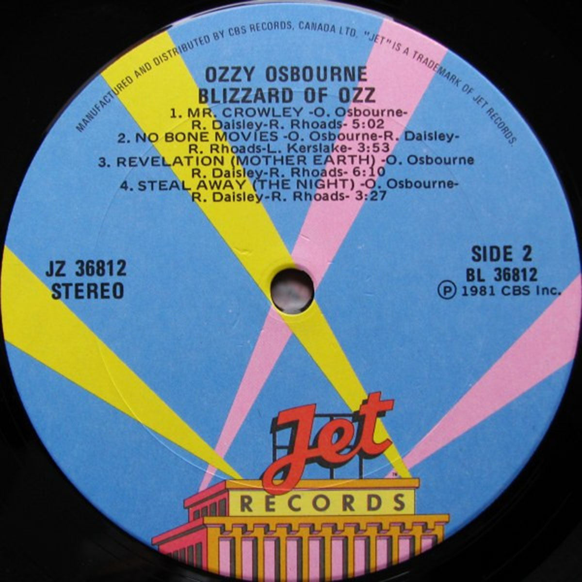 Ozzy Osbourne – Blizzard Of Ozz - 1981 Original