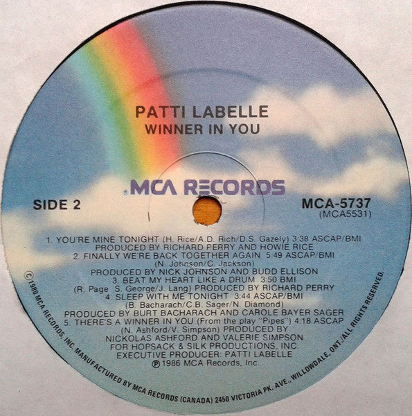 Patti LaBelle – Winner In You - 1986