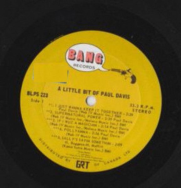 Paul Davis – A Little Bit Of Paul Davis - 1971