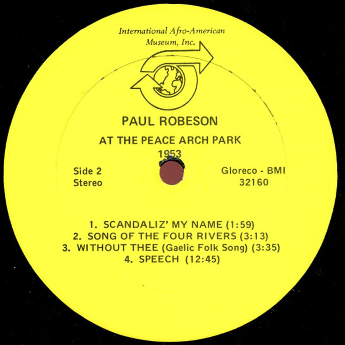 Paul Robeson – At The Peace Arch Park 1953 - US Pressing - Rare