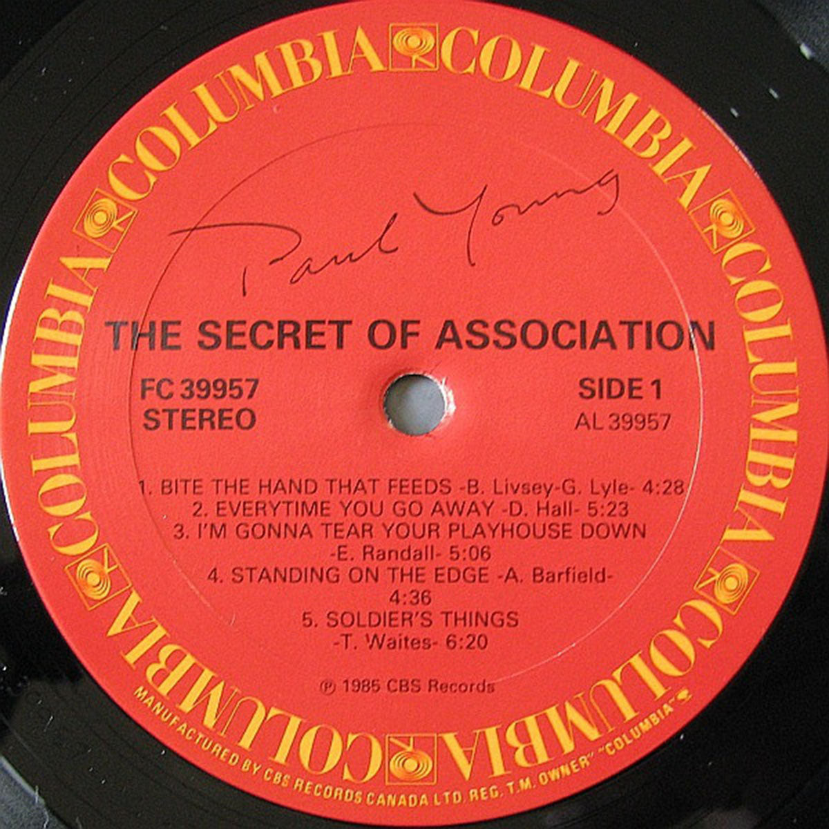Paul Young – The Secret Of Association - 1985! VinylPursuit.com