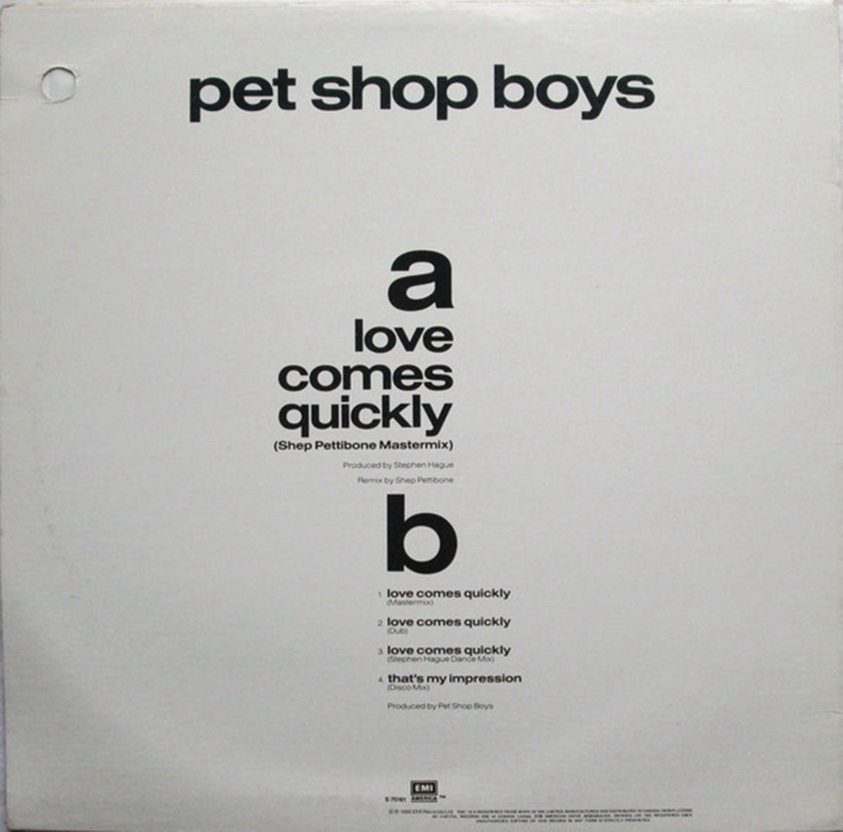Pet Shop Boys – Love Comes Quickly