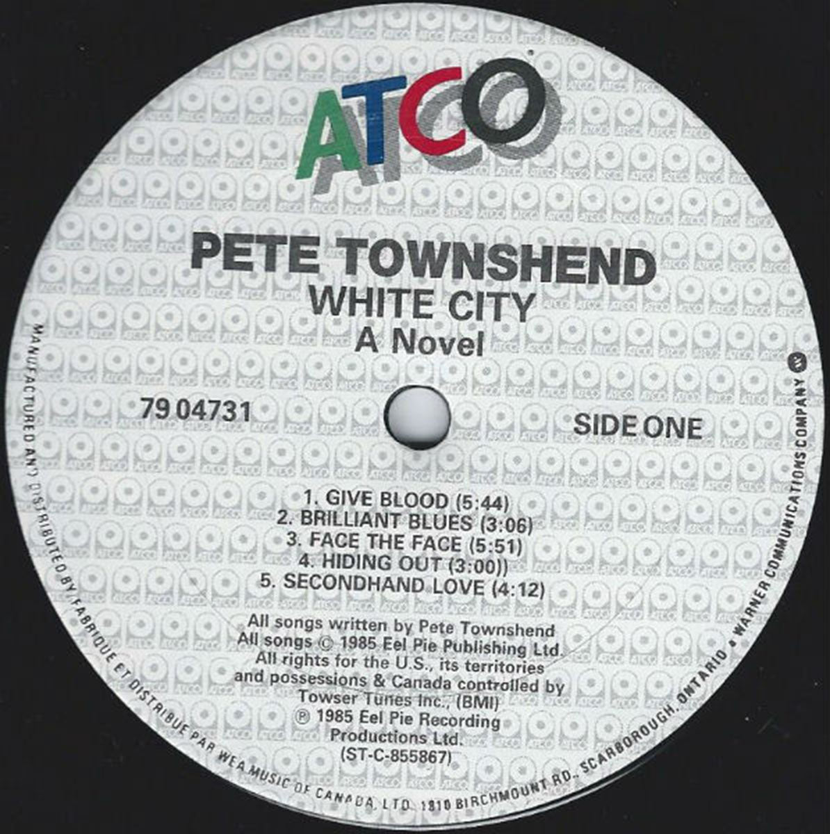 Pete Townshend – White City - A Novel - 1985