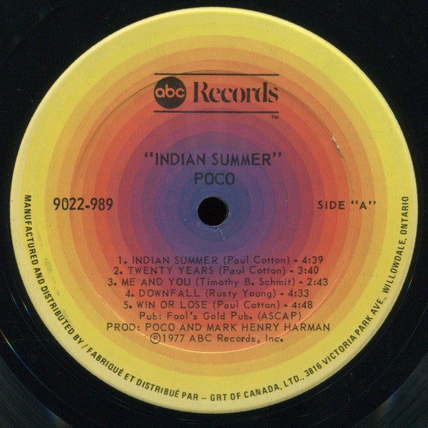 Poco – Indian Summer - 1977 VinylPursuit.com