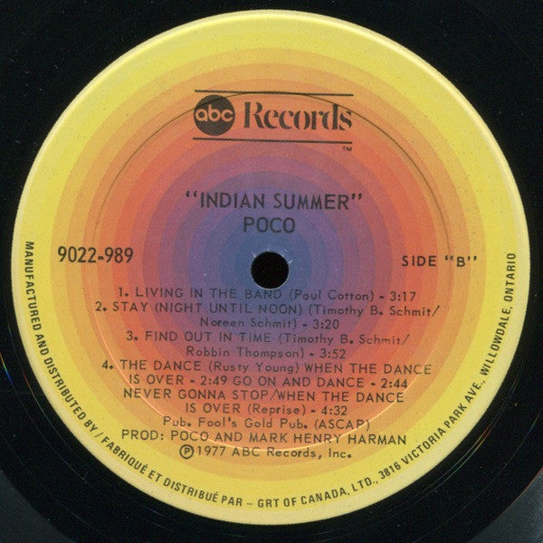 Poco – Indian Summer - 1977 VinylPursuit.com